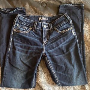 Silver straight jeans